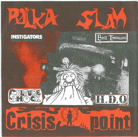 Various – Polka Slam / Crisis Point - VG+ 7" EP Record 1988 Sisters Of Percy UK Vinyl - Death Metal / Hardcore / Punk / Ska