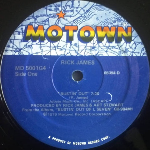 Rick James – Bustin' Out - VG+ 12" Single Record 1979 Motown USA Vinyl - Funk / Soul