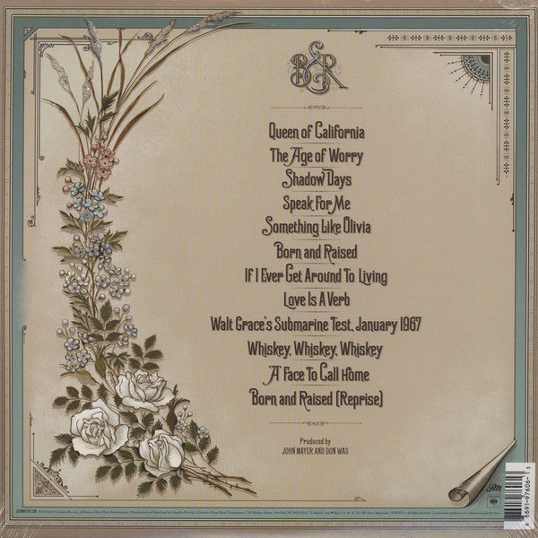 John Mayer ‎– Born And Raised - New 2 LP Record 2012 Columbia Vinyl - Blues Rock / Folk Rock