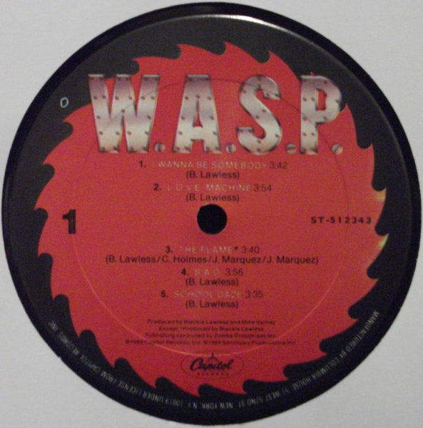 W.A.S.P. - W.A.S.P. - Mint- LP Record 1984 Capitol Club Edition USA Vinyl & Matching Inner Sleeve - Heavy Metal - Shuga Records