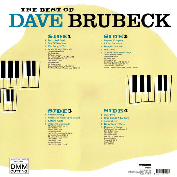 Dave Brubeck – The Best Of - New 2 LP Record 2012 Vinyl Passion Europe Import Vinyl - Jazz / Cool Jazz - Shuga Records
