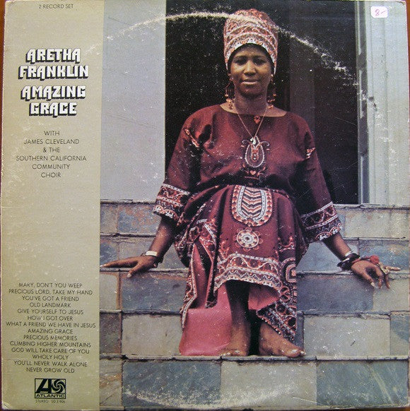 Aretha Franklin With James Cleveland & The Southern California Community Choir - Amazing Grace - VG+ (Vg- cover) 2 LP Record 1972 Atlantic USA Vinyl - Soul / Gospel - Shuga Records