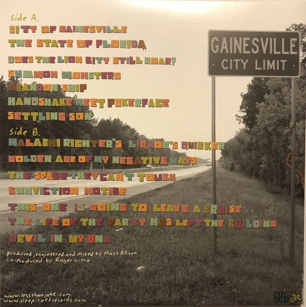 Less Than Jake ‎– GNV FLA - New LP Record 2008 Sleep It Off USA Coke Bottle Green Vinyl & 7" - Punk / Ska - Shuga Records