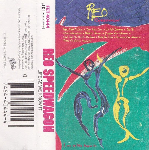 REO Speedwagon – Life As We Know It - Used Cassette 1987 Epic Tape