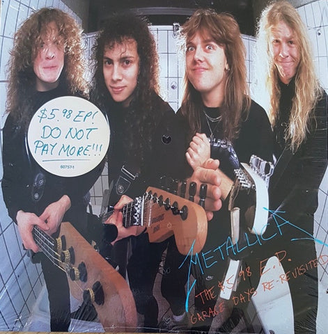 Metallica – The $5.98 E.P. - Garage Days Re-Revisited - VG+ (In shrink w/ Hype Sticker) EP Record 1987 Elektra USA Vinyl - Speed Metal / Heavy Metal
