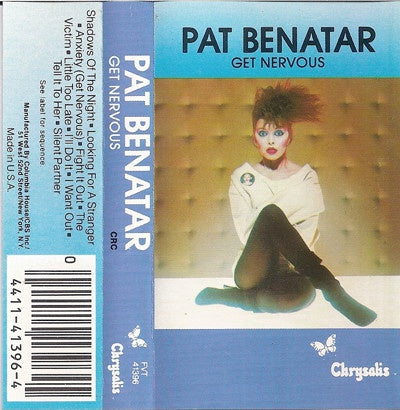 Pat Benatar – Get Nervous - Used Cassette Chrysalis 1982 USA - Rock / Pop