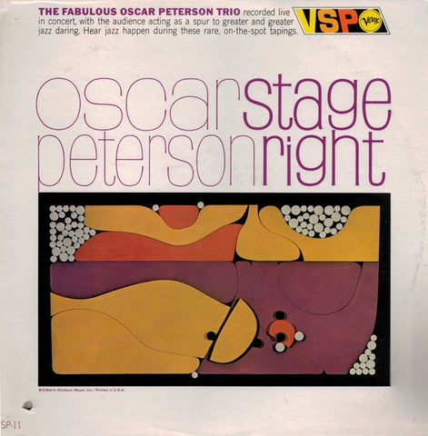 The Fabulous Oscar Peterson Trio – Stage Right - VG LP Record 1966 VSP Verve USA Vinyl - Jazz / Cool Jazz