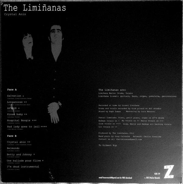 The Limiñanas - Crystal Anis - New (Opened to verify) LP Record 2012 HoZac USA Black Vinyl - Garage Rock - Shuga Records