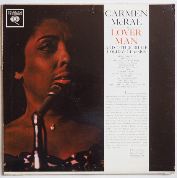 Carmen McRae - Sings Billie Holiday Classics - Mint- Stereo 1981 Columbia Jazz Odyssey USA - B12-081