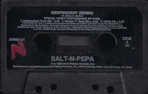 Salt-N-Pepa Featuring Sybil – Independent (Remix)- Used Cassette Single 1990 Next Plateau Tape- Hip Hop