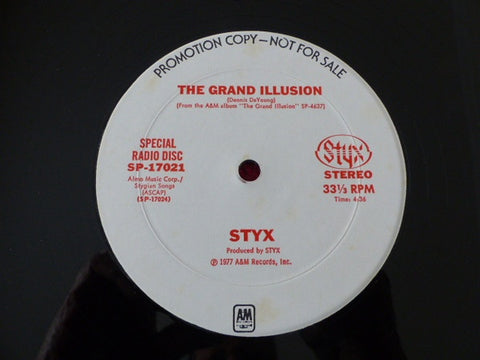 Styx – The Grand Illusion - Mint- 12" Single Record 1977 A&M USA Promo Vinyl - Pop Rock / Classic Rock