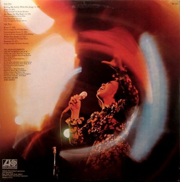Roberta Flack ‎– Killing Me Softly - VG LP Record 1973 Atlantic USA Vinyl - Soul