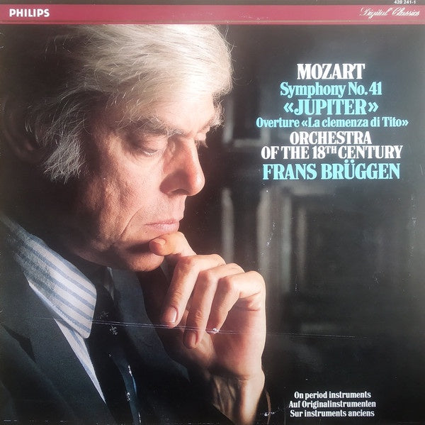 Mozart, Orchestra Of The 18th Century, Frans Brüggen – Symphony No. 41 «Jupiter» / Overture «La Clemenza Di Tito - Mint- LP Record 1987 Philips Digital Netherlands Import Vinyl - Classical - Shuga Records