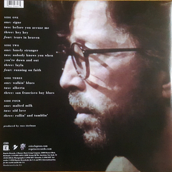Eric Clapton - Unplugged (1992)- New 2 LP Record 2011 Reprise Duck Vinyl - Blues Rock / Acoustic