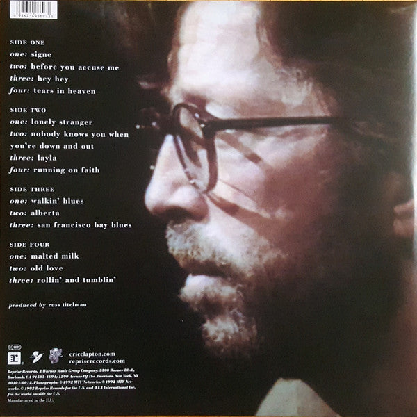 Eric Clapton - Unplugged (1992) - Mint- 2 LP Record Store Day 2011 Reprise Duck Vinyl - Blues Rock / Acoustic - Shuga Records