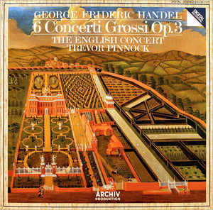 Handel - English Concert, Trevor Pinnock ‎– Concerti Grossi - Op. 6 Nos. 1-4 - New Vinyl Record 1984 (Original Press) German Import Stereo - Classical