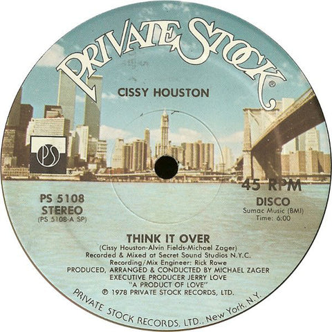 Cissy Houston – Think It Over - Mint- 12" Single USA 1978 - Disco