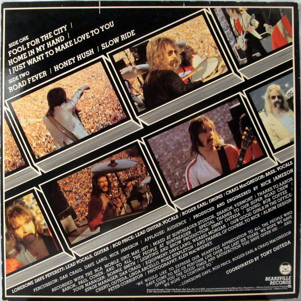 Foghat - Live - VG+ LP Record 1977 Bearsville USA Vinyl - Rock & Roll - Shuga Records