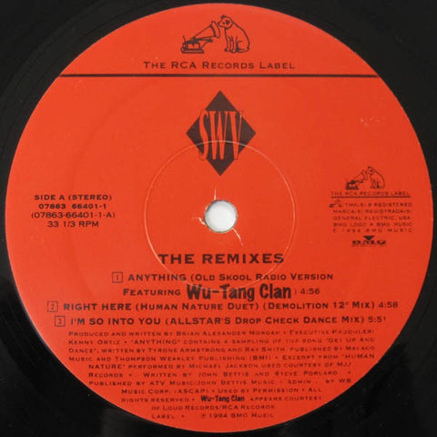 SWV – The Remixes - VG 12" Single Record 1994 RCA USA Vinyl - RnB / Hip Hop