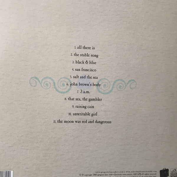 Gregory Alan Isakov ‎– That Sea, The Gambler (2007) - New LP Record 2012 Suburban Home USA 180 gram Vinyl & Download - Folk - Shuga Records