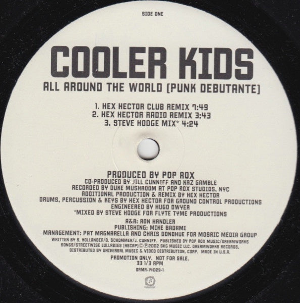 Cooler Kids – All Around The World (Punk Debutante) - VG+ 12" Single Record 2002 DreamWorks USA Promo Vinyl - House / Electro - Shuga Records