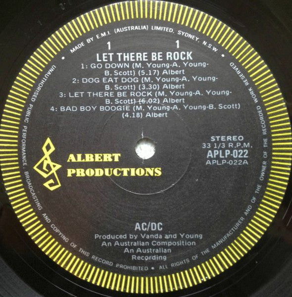 AC/DC Let There Be - LP Record 1980 (Third pressin– Shuga Records