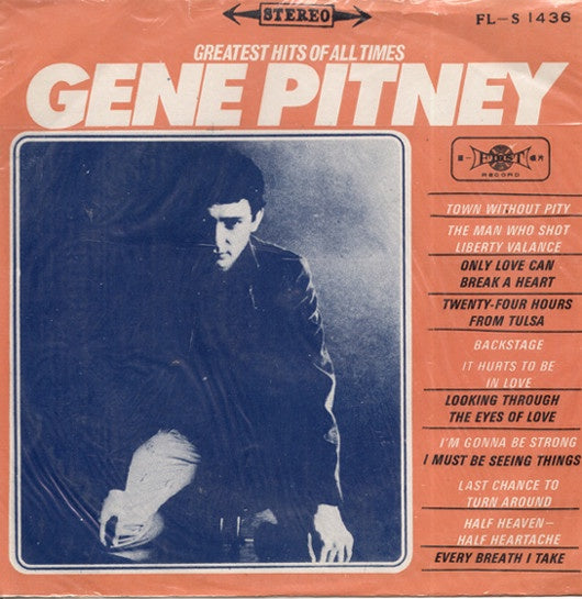 Gene Pitney - Greatest Hits Of All Times (1966) - VG- (low grade) LP Record 1967 First Record Taiwan Red Vinyl - Rock & Roll - Shuga Records
