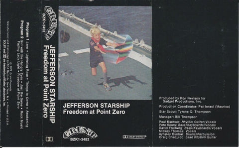 Jefferson Starship-Freedom At Point Zero- Used Cassette 1979 Grunt Tape- Pop/Rock