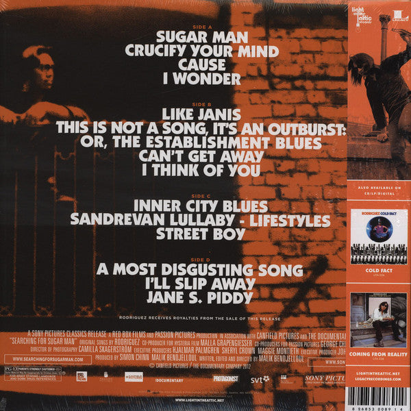 Rodriguez ‎– Searching For Sugar Man - Original Motion Picture - New 2 LP Record 2012 Light In The Attic Black Vinyl & Poster - Soundtrack - Shuga Records