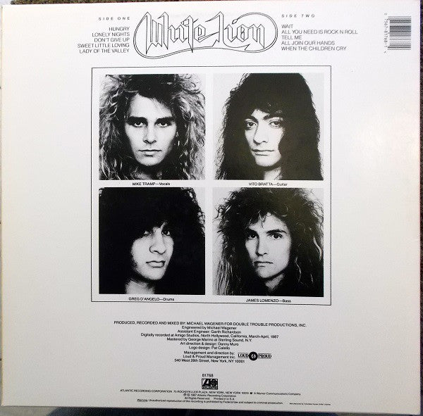 White Lion – Pride - Mint- LP Record 1987 Atlantic Columbia House Club Edition USA Vinyl - Hard Rock - Shuga Records