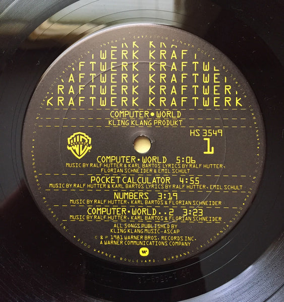 Kraftwerk – Computer World - VG+ LP Record 1981 Warner Columbia House Club Press Vinyl & Inner - Synth-pop / Electro / Rock - Shuga Records