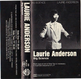 Laurie Anderson – Big Science - Used Cassette 1982 Warner Bros. Tape - Leftfield / Modern Classical / Avantgarde