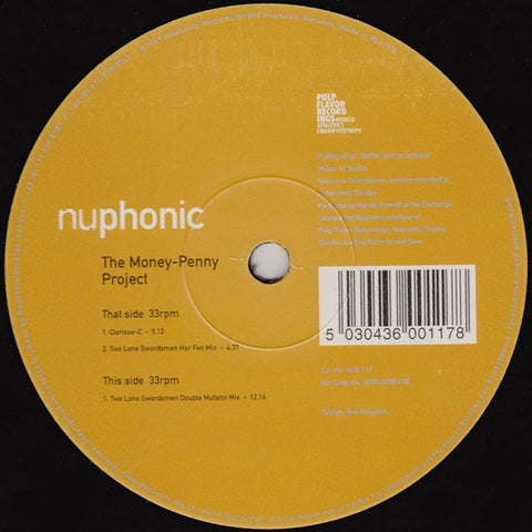 The Money-Penny Project – Clarisse-C - New 12" Single Record 1997 Nuphonic UK Vinyl - Leftfield / Experimental