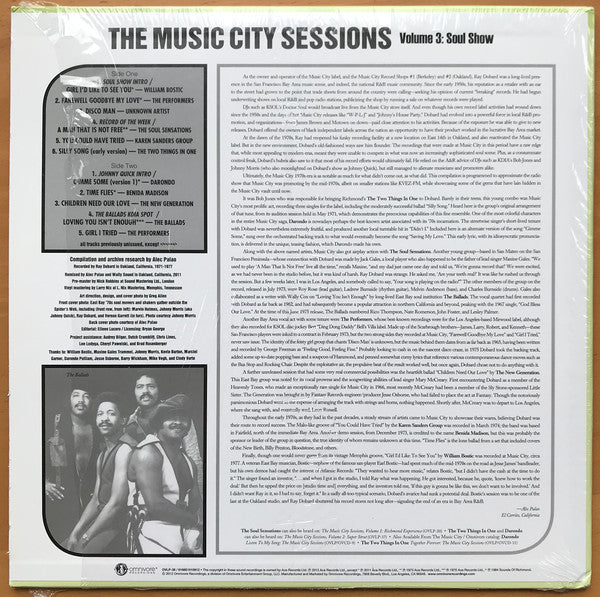 Various ‎– The Music City Sessions Volume 3: Soul Show - New LP Record 2011 Omnivore USA Vinyl & Download - Soul / Funk - Shuga Records
