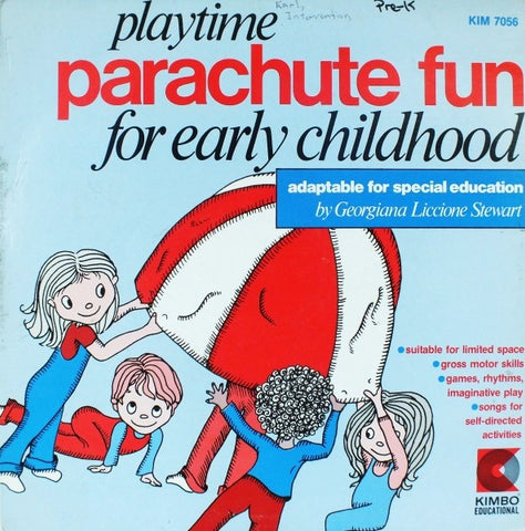 Georgiana Liccione Stewart – Playtime Parachute Fun For Early Childhood - VG+ LP Record 1977 Kimbo Educational USA Vinyl & Book - Children's