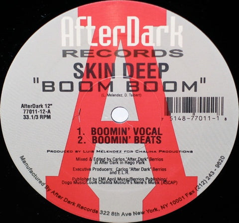 Skin Deep – Boom Boom - Mint- 12" Single Record 1995 After Dark USA Vinyl - House