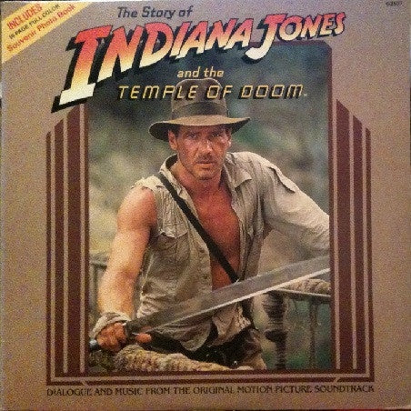 Chuck Riley – The Story Of Indiana Jones And The Temple Of Doom - VG+ LP Record 1984 Buena Vista Vinyl & Booklet - Soundtrack / Spoken Word / Movie Effects