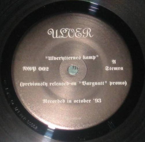 Ulver / Mysticum – Ulverytternes Kamp / Mourning - VG+ 7" Single Record 1994 Necromantic Gallery Netherlands Vinyl & Numbered - Black Metal / Industrial Metal - Shuga Records