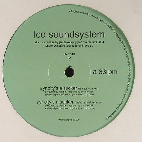 LCD Soundsystem - Yr City's A Sucker - New 12" Single Record 2015 DFA USA Vinyl - Electronica / Dance / Disco