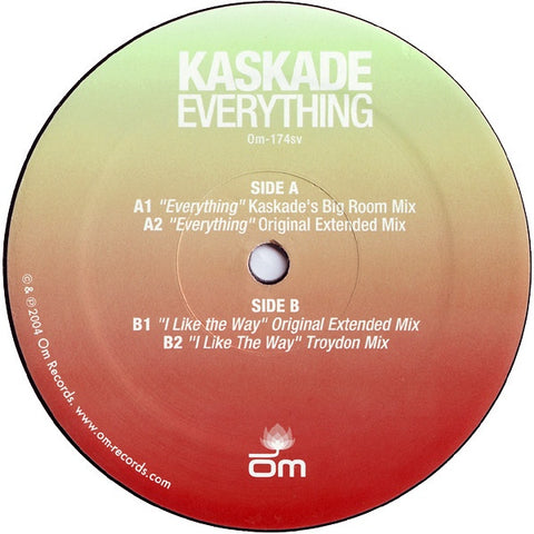 Kaskade – Everything - Mint- 12" Single Record 2005 OM Vinyl - House / Big Room
