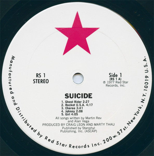 Suicide – Suicide - VG+ LP Record 1977 Red Star USA Original Vinyl - New Wave / No Wave / Experimental