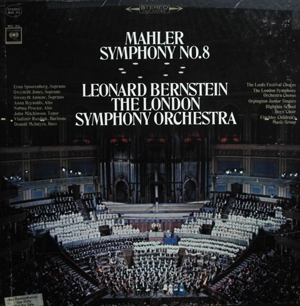 Leonard Bernstein - Mahler - Symphony No. 8 - New 2 LP Record Box Set 1967 Columbia USA Stereo Vinyl Original - Classical - Shuga Records
