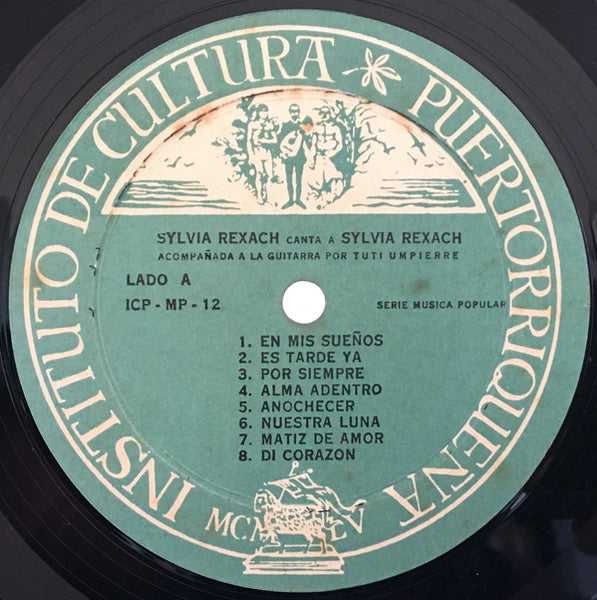 Sylvia Rexach – Sylvia Rexach Canta A Sylvia Rexach - VG+ LP Record 1958 Instituto De Cultura Puertorriqueña Puerto Rico Vinyl - Latin / Folk - Shuga Records