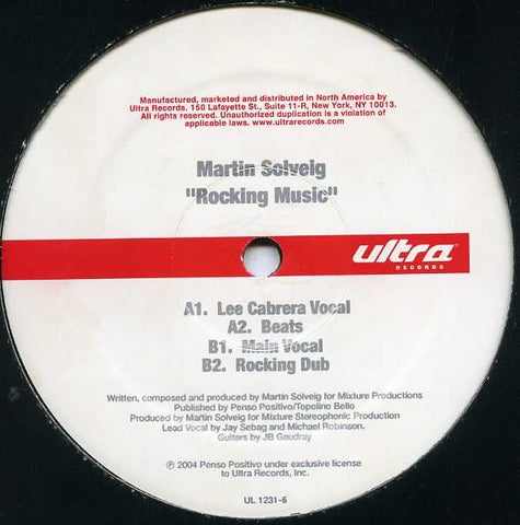 Martin Solveig – Rocking Music - Mint- 12" Single Record 2004 Ultra Vinyl - House