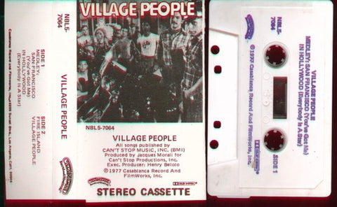 Village People – Village People- Used Cassette 1977  Casablanca Tape- Funk/Soul