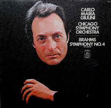 Carlo Maria Giulini with the Chicago Symphony Orchestra ‎–Brahms Symphony No. 4 In E Minor, Op. 98 MINT- 1970 Angel LP USA - Classical