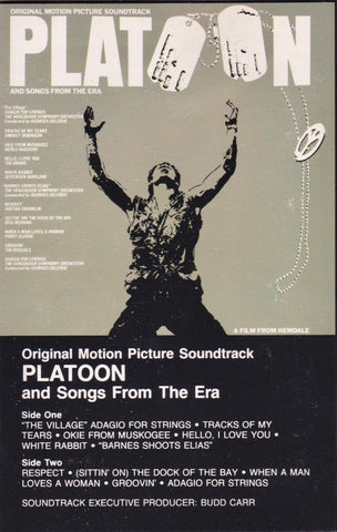 Various – Platoon (Original Motion Picture Soundtrack) Used Cassette 1987 Atlantic Tape - Soundtrack