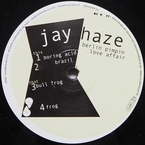 Jay Haze – Berlin Pimpin Love Affair EP - VG+ 12" Single Record 2005 Musik Krause Germany Inport Vinyl -  Minimal / Tech House