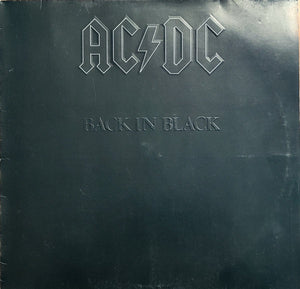 AC/DC ‎– Back In Black - VG+ LP Record 1980 Atlantic USA RL Ludwig Master Vinyl, Embossed Cover & Grey Print - Hard Rock