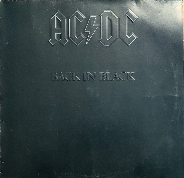 AC/DC ‎– Back In Black - VG+ LP Record 1980 Atlantic USA RL Ludwig Master Vinyl, Embossed Cover & Grey Print - Hard Rock - Shuga Records